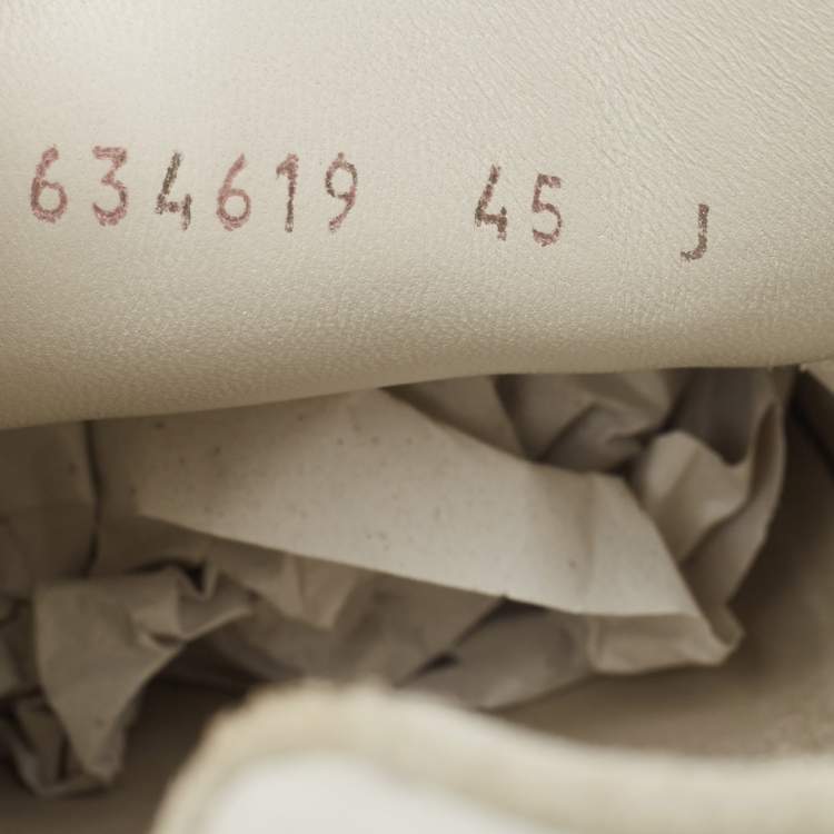 Pre Owned Alexander McQueen White  Leather Oversized Runner Sneakers Size 45