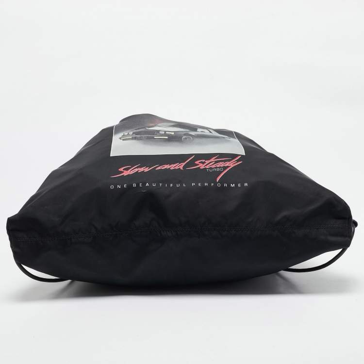 Pre Owned Alexander Wang Black Nylon Slow and Steady Wallie Gym Sack Backpack