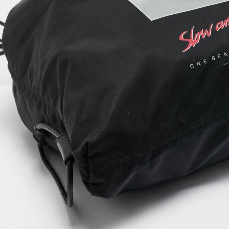 Pre Owned Alexander Wang Black Nylon Slow and Steady Wallie Gym Sack Backpack