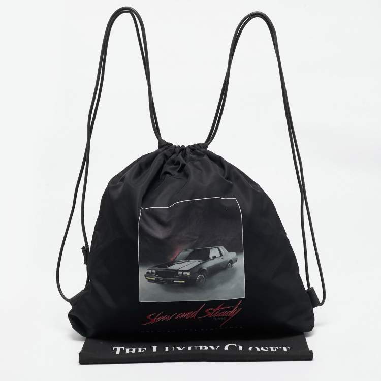 Pre Owned Alexander Wang Black Nylon Slow and Steady Wallie Gym Sack Backpack