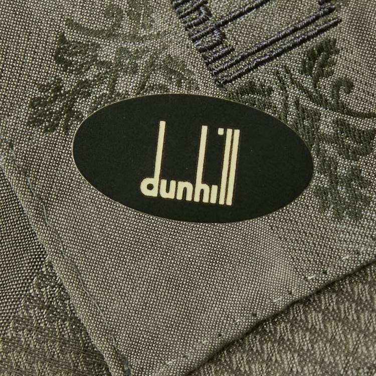 Pre Owned Dunhill Green Cotton Handkerchief   