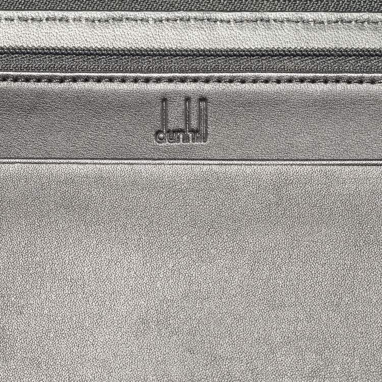 Pre Owned Dunhill Grey/Black Monogram Coated Canvas and Leather Travel Organizer