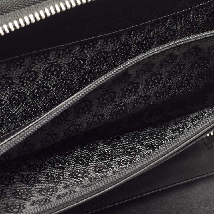 Pre Owned Dunhill Grey/Black Monogram Coated Canvas and Leather Travel Organizer
