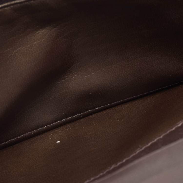 Pre Owned Alfred Dunhill Navy Blue Leather Long Bifold Wallet 