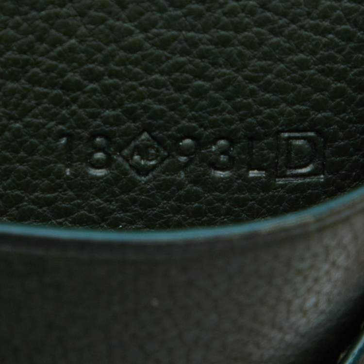Pre Owned Alfred Dunhill Green Leather Flap Card Case