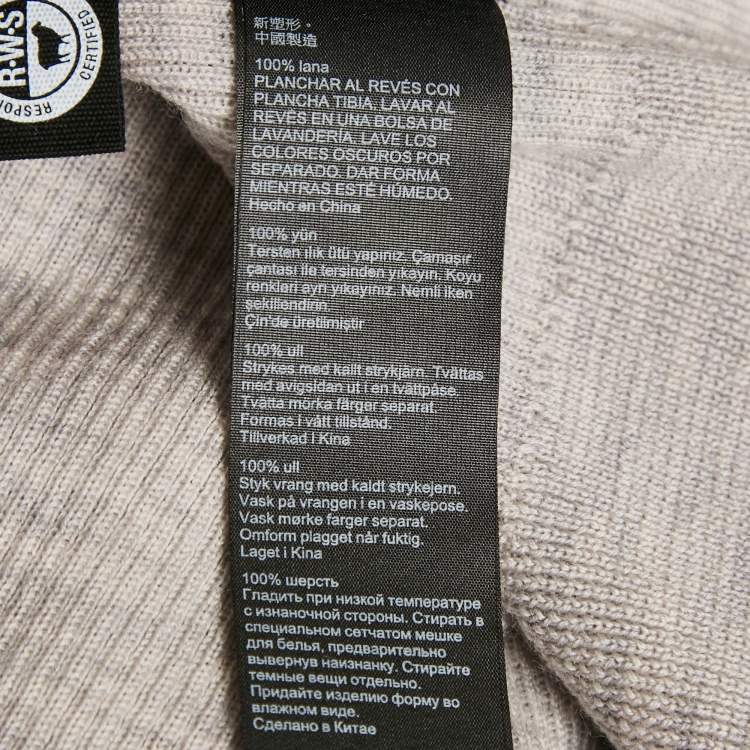 Pre Owned All Saints Grey Marl Wool Rib Knit Open Front Cardigan S