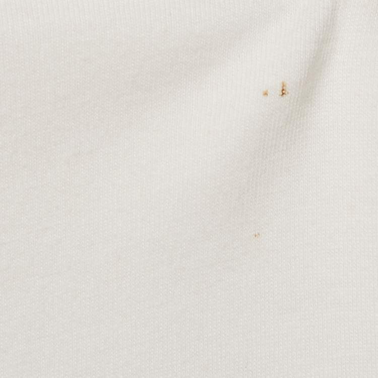 Pre Owned All Saints Off-White Cotton V-Neck T-Shirt M