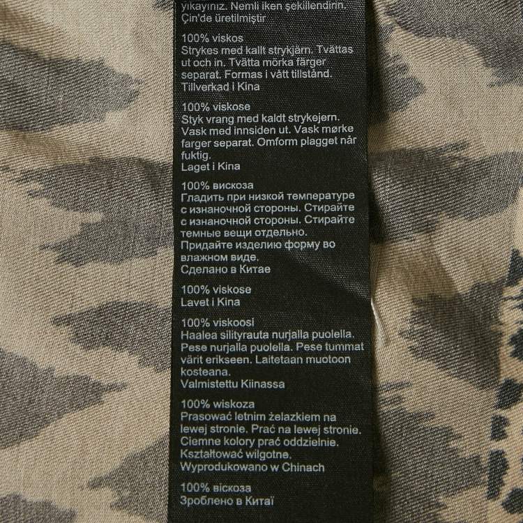 Pre Owned All Saints Brown Leopard Print Button Front Oversized Shirt XXL