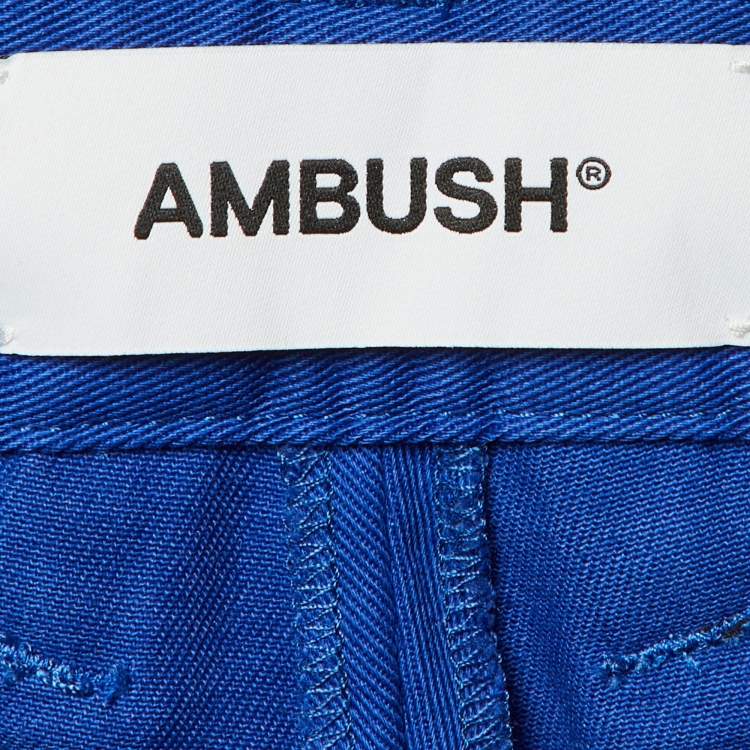 Pre Owned Ambush Blue Cotton Wide Shorts M/Waist 33"