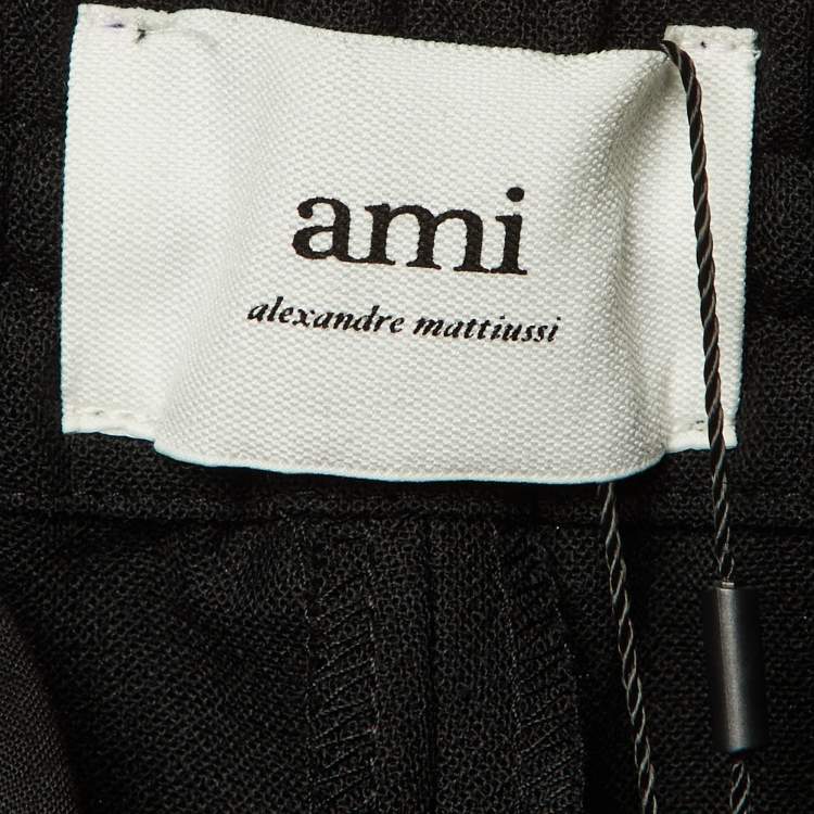 Pre Owned Ami Alexander Mattiussi Black Wool Blend Trousers M