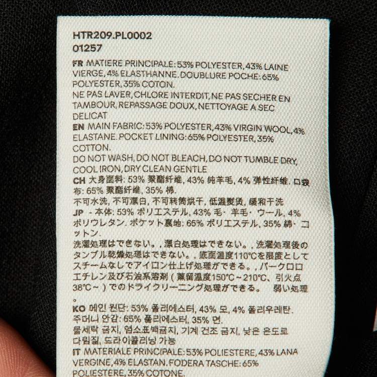 Pre Owned Ami Alexander Mattiussi Black Wool Blend Trousers M