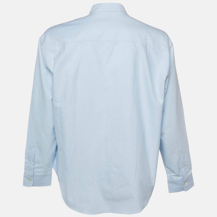 Pre Owned Ami Blue Cotton Button Down Long Shirt M