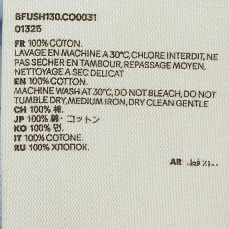 Pre Owned Ami Blue Cotton Button Down Long Shirt M