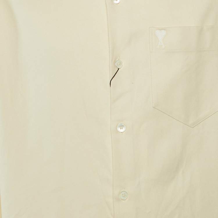 Pre Owned Ami Alexandre Mattiussi Ivory Cotton Oversized Shirt S
