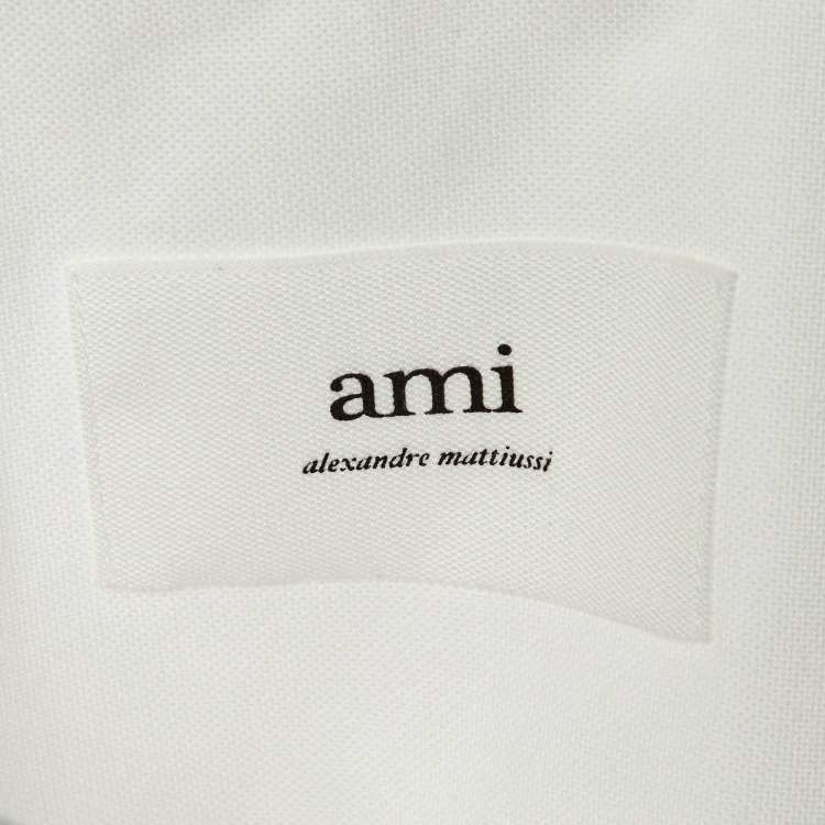 Pre Owned Ami Alexandre Mattiussi White Cotton Long Sleeve Shirt M