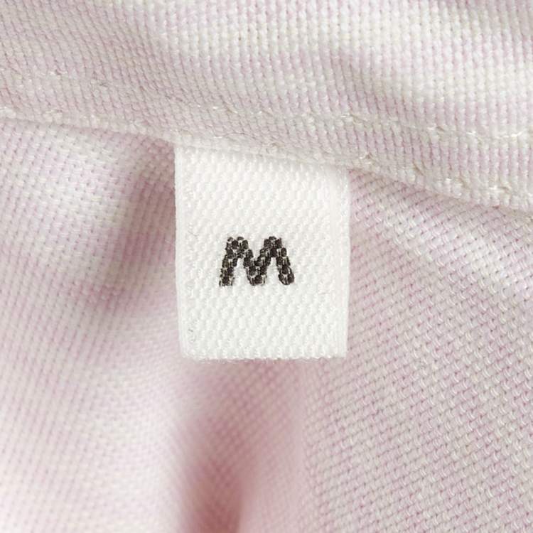 Pre Owned Ami Alexandre Mattiussi Pink Striped Cotton Button Down Shirt M