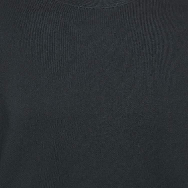 Pre Owned Amiri Black Cotton Knit Round Neck Sweatshirt M