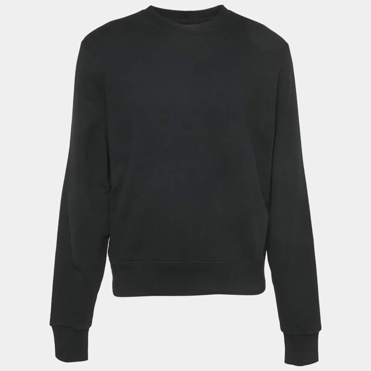Pre Owned Amiri Black Cotton Knit Round Neck Sweatshirt M