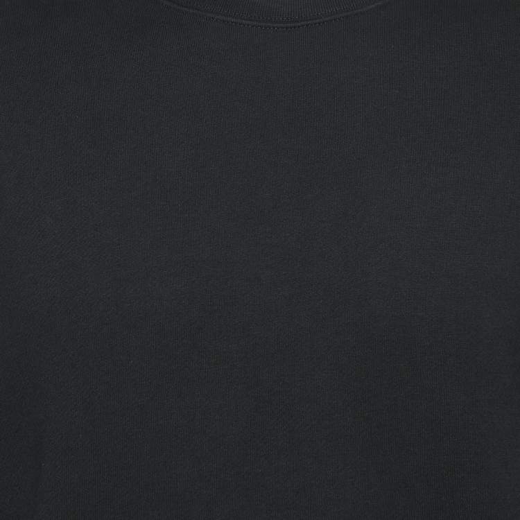 Pre Owned Amiri Black Cotton Knit Round Neck Sweatshirt M