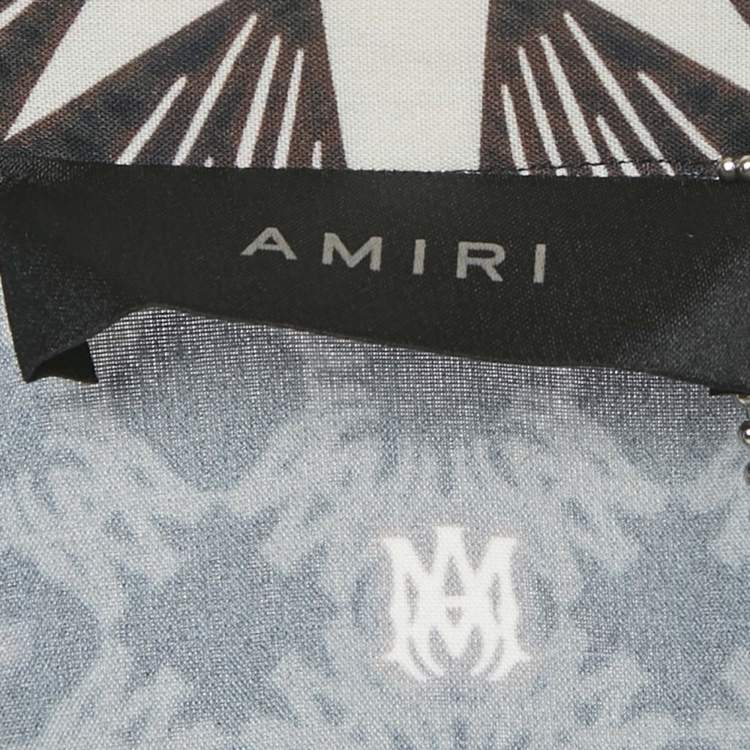 Pre Owned Amiri Starburst Print Crepe Button Front Camp Shirt XXL