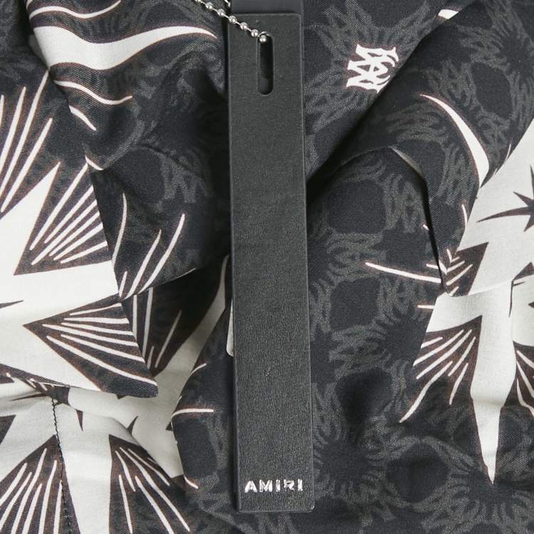 Pre Owned Amiri Starburst Print Crepe Button Front Camp Shirt XXL