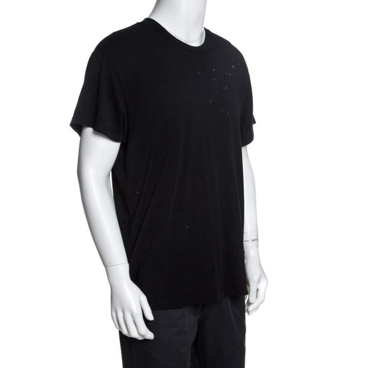 【AMIRI】メンズ WASHED SHOTGUN TEE Tシャツ AMJYTE1029-365 AMIRI Black Washed Shotgun T-Shirt Amiri
