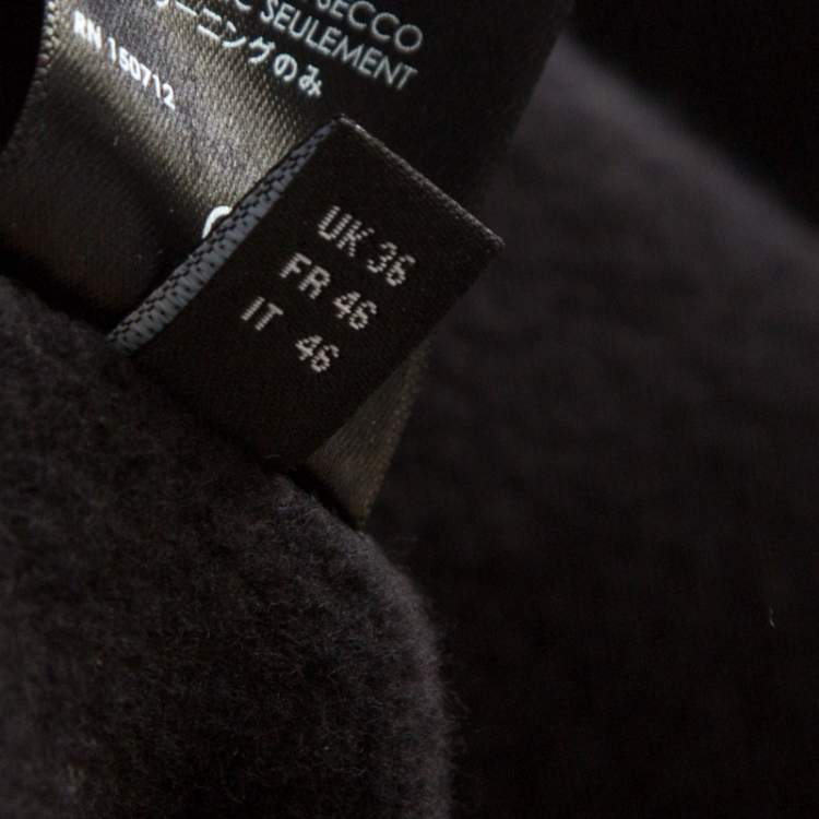 مملوكة مسبقًا Amiri Black Knit Glitter Dagger Detail Hooded Sweatshirt S