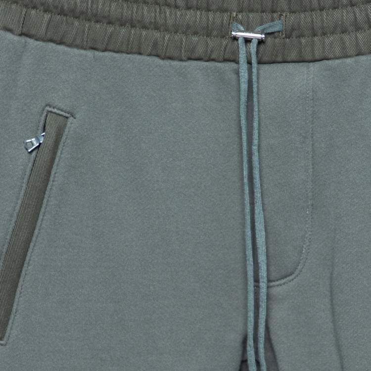 Pre Owned Amiri Military Green Cotton Slim-Fit Cargo Sweatpants XS