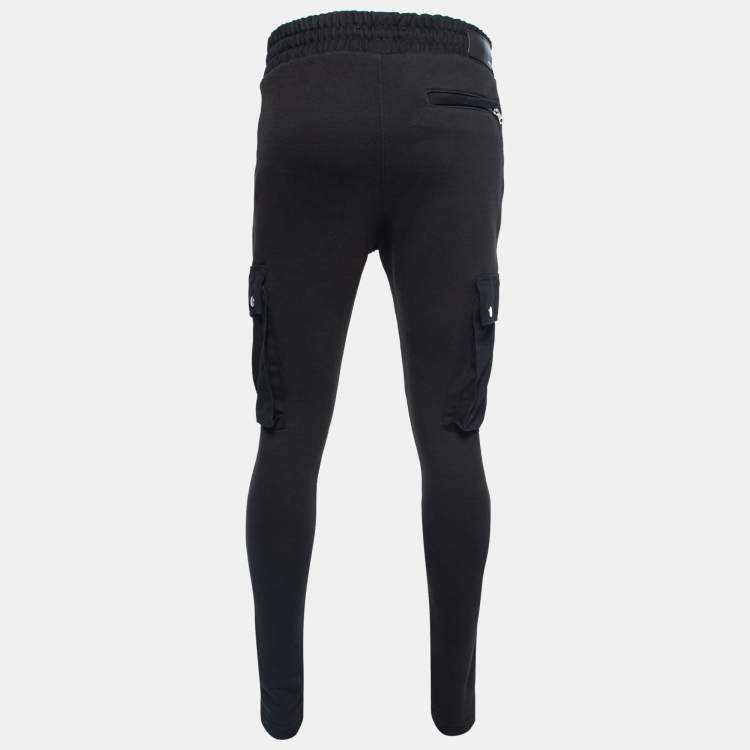 Pre Owned Amiri Black Cotton Cargo Sweatpants M