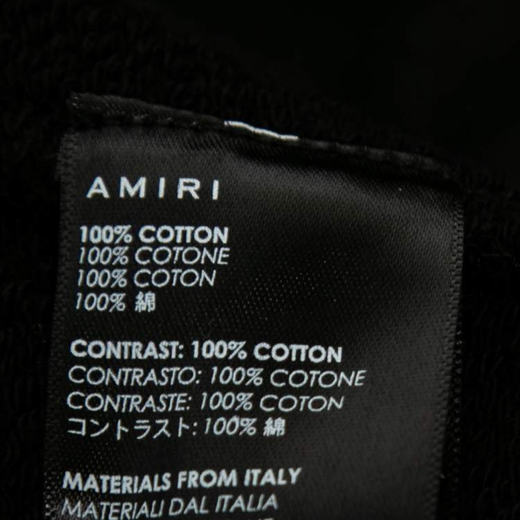 Pre Owned Amiri Black Cotton Cargo Sweatpants M