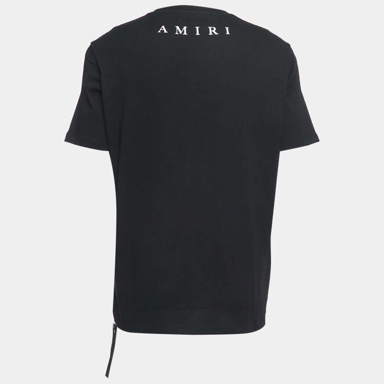 Amiri Black Cotton Logo Print Pocket T-Shirt L Amiri | TLC