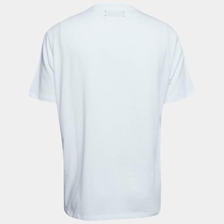 Pre Owned Amiri Black Cotton Bandana Rabbit Logo T-Shirt L