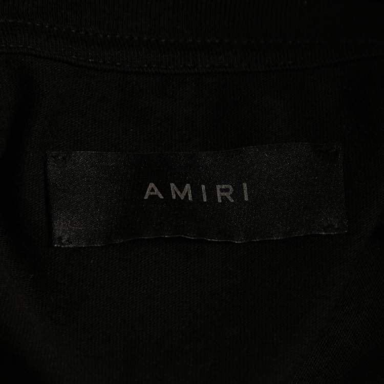 Pre Owned Amiri Black Crystal Ball Print Cotton T-Shirt XL