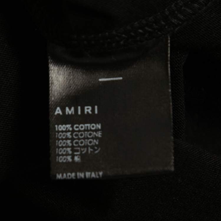 Pre Owned Amiri Black Crystal Ball Print Cotton T-Shirt XL
