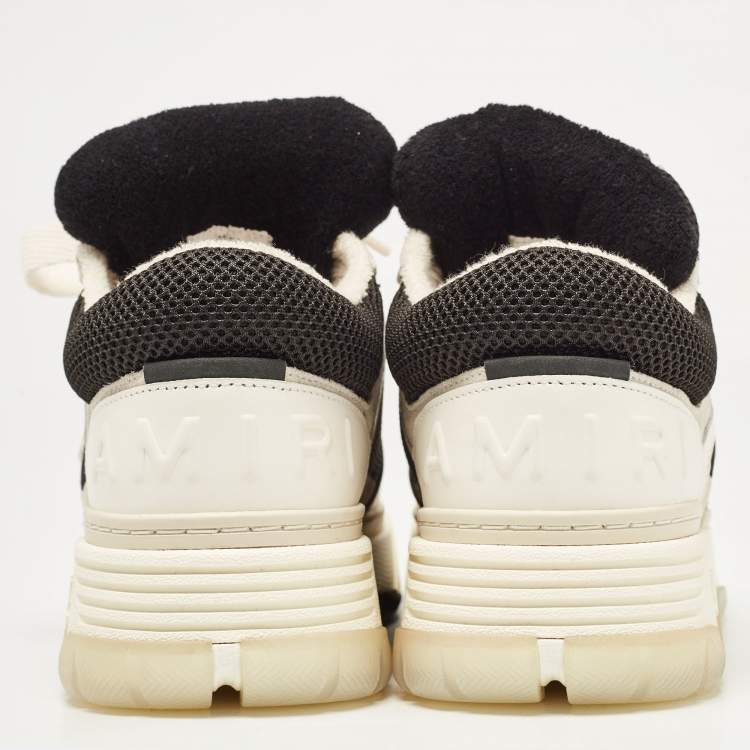 Pre Owned Amiri White/Black Leather and Mesh MA1 Sneakers Size 41