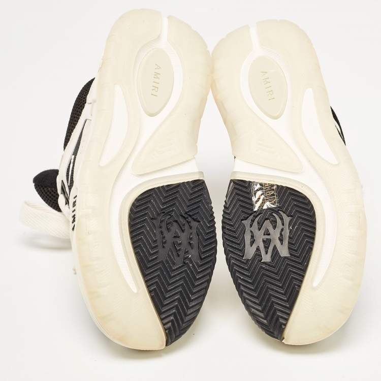 Pre Owned Amiri White/Black Leather and Mesh MA1 Sneakers Size 41