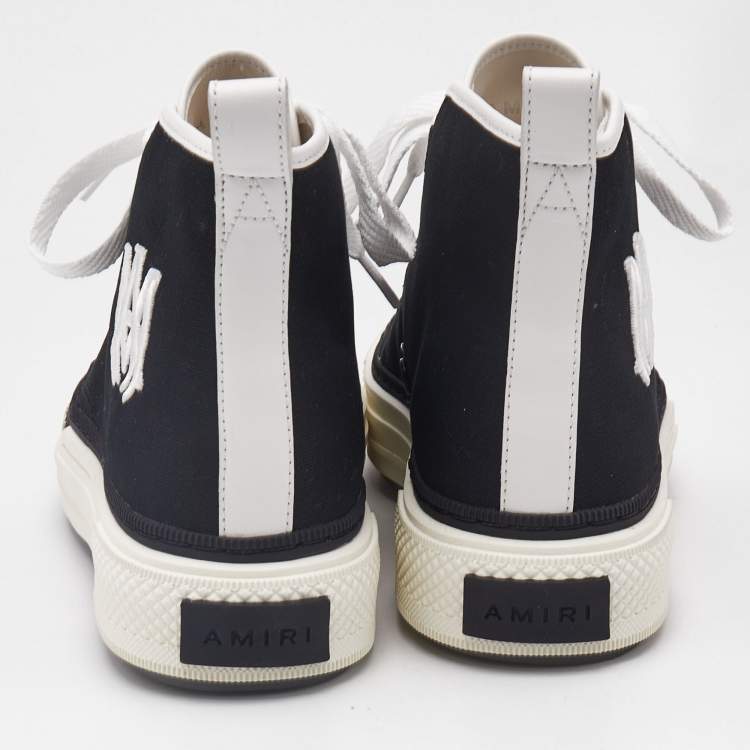 Pre Owned Amiri Black/White Canvas MA Court Sneakers Size 41