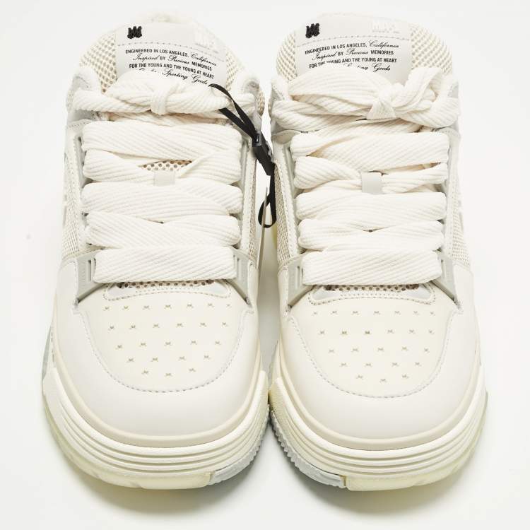 مملوكة مسبقًا Amiri MA1 Size 42 Off White Leather and Mesh Low Top Sneakers
