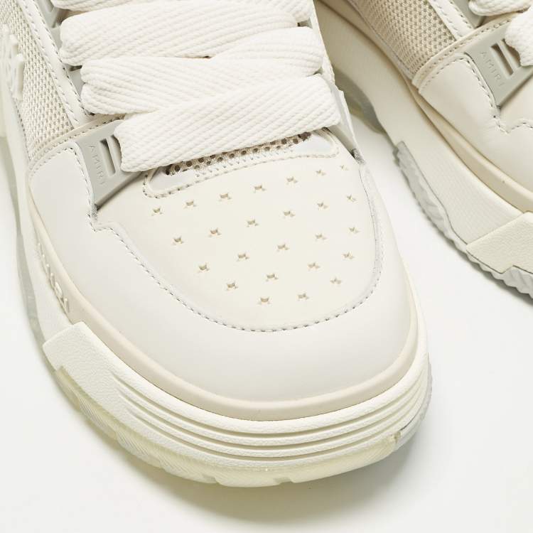 مملوكة مسبقًا Amiri MA1 Size 42 Off White Leather and Mesh Low Top Sneakers