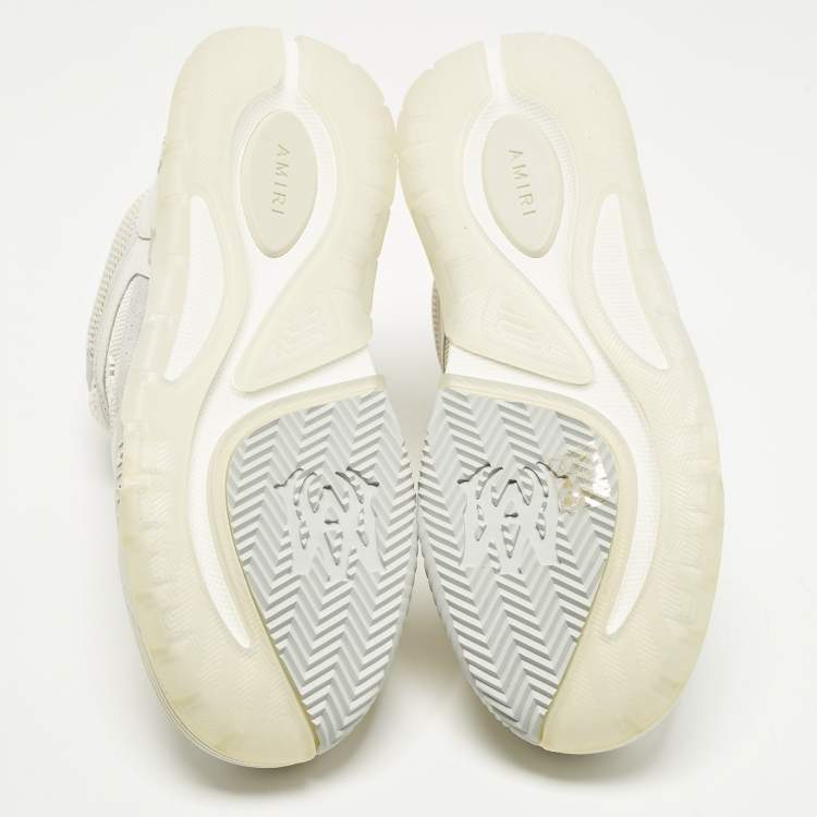 مملوكة مسبقًا Amiri MA1 Size 42 Off White Leather and Mesh Low Top Sneakers