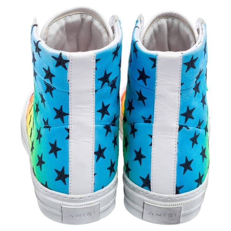 Pre Owned Amiri Multicolor Canvas High Top Sneakers Size 40