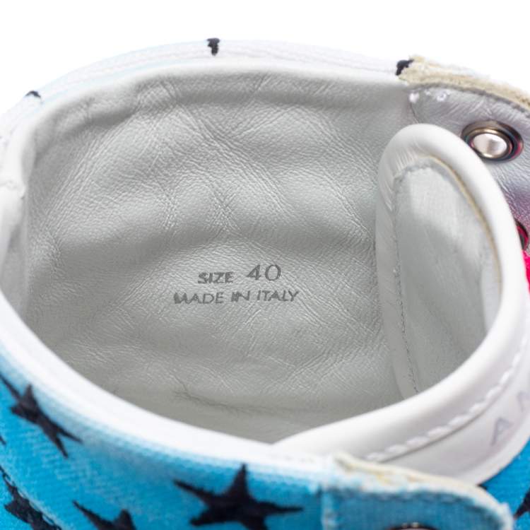 Pre Owned Amiri Multicolor Canvas High Top Sneakers Size 40