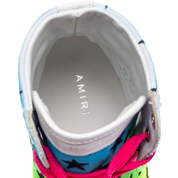 Pre Owned Amiri Multicolor Canvas High Top Sneakers Size 40