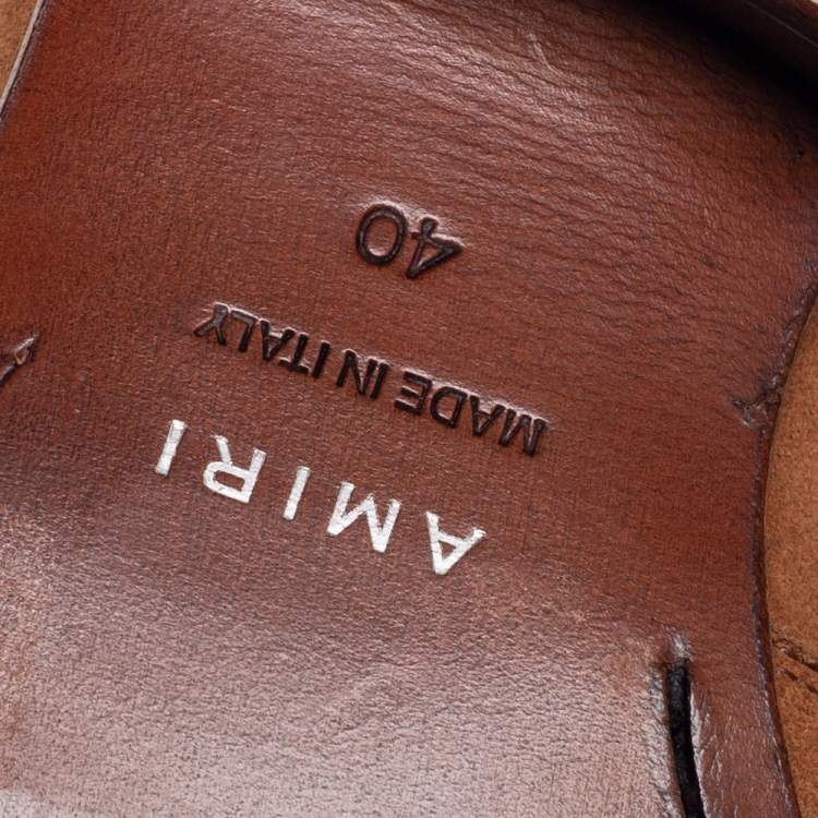 Pre Owned Amiri Brown Suede Wyatt Jodhpur Ankle Boots Size 40