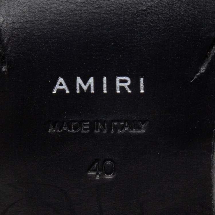Pre Owned Amiri Black Suede Jodhpur Chain Ankle Boots Size 40 