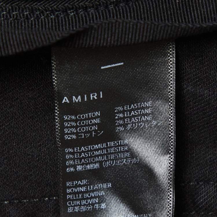 Pre Owned Amiri Black Distressed Denim Jeans M Waist 33"