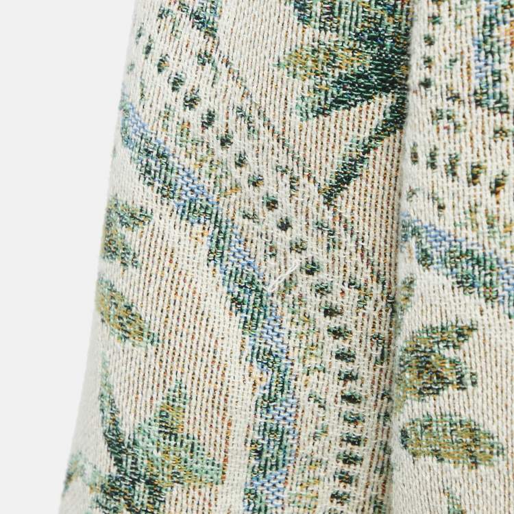 Pre Owned Amiri Green Palm Jacquard Hoodie S