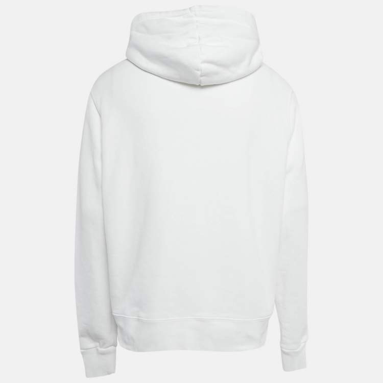 Pre Owned Amiri White Palm Print Cotton Hoodie M