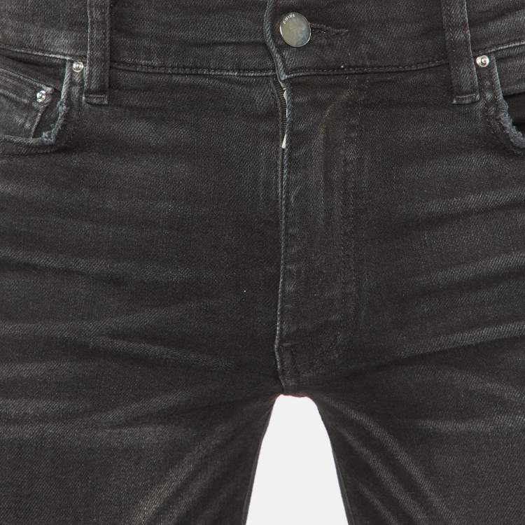Pre Owned Amiri Black Distressed Denim Slim Fit Jeans XS/Waist 29"