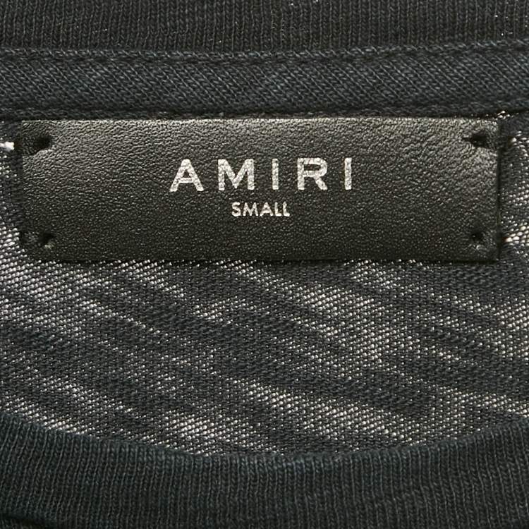 Pre Owned Amiri Black Washed Shotgun Cotton Crew Neck Short Sleeve T-Shirt S